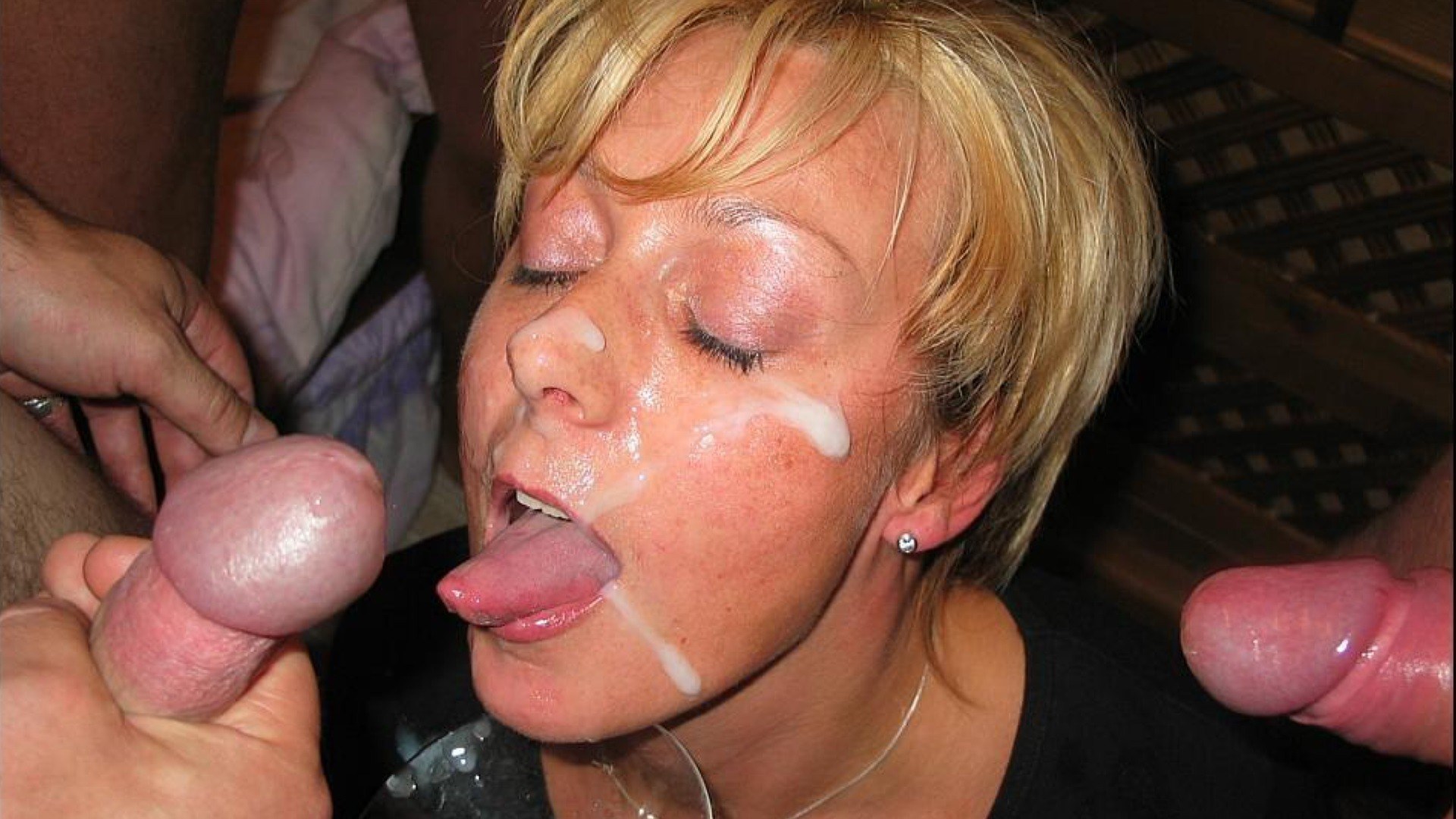 Porn Cum on the Face of A Mature Milf (38 photos) picture
