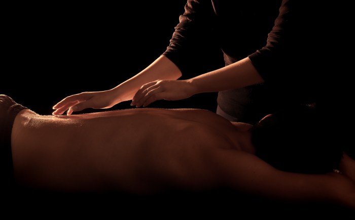 Erotic massage of the ass