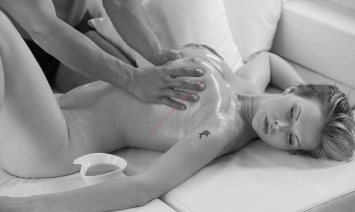 Erotic breast massage