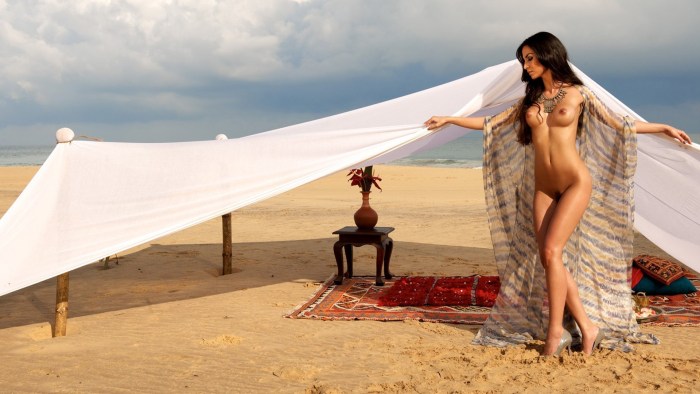 Erotic girls on the beach