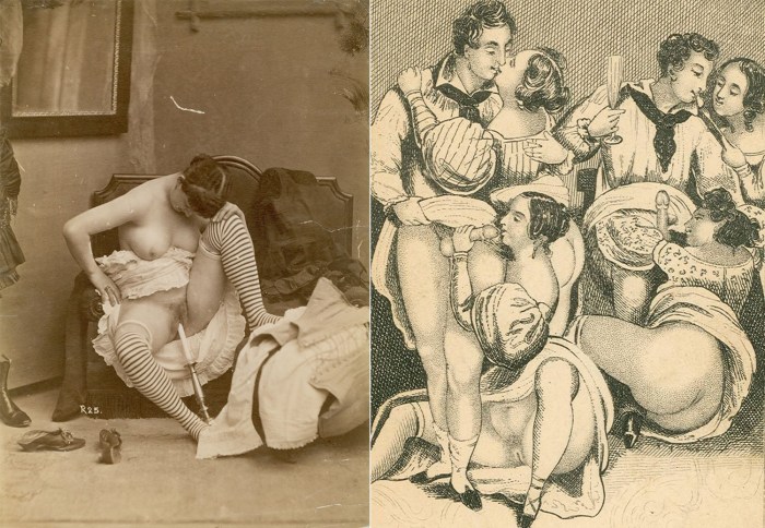 Naked women in a brothel