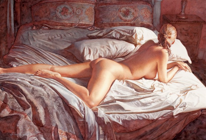 Artist Steve Hanks Paints Nude
