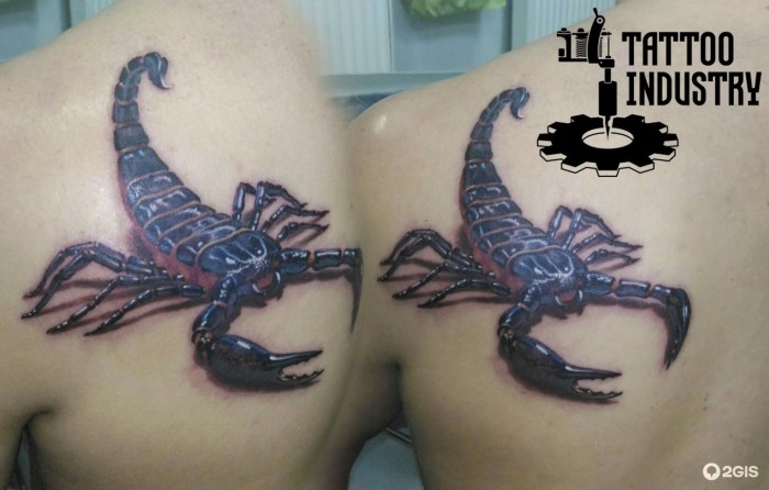 Wallpaper Scorpio on the back of a girl