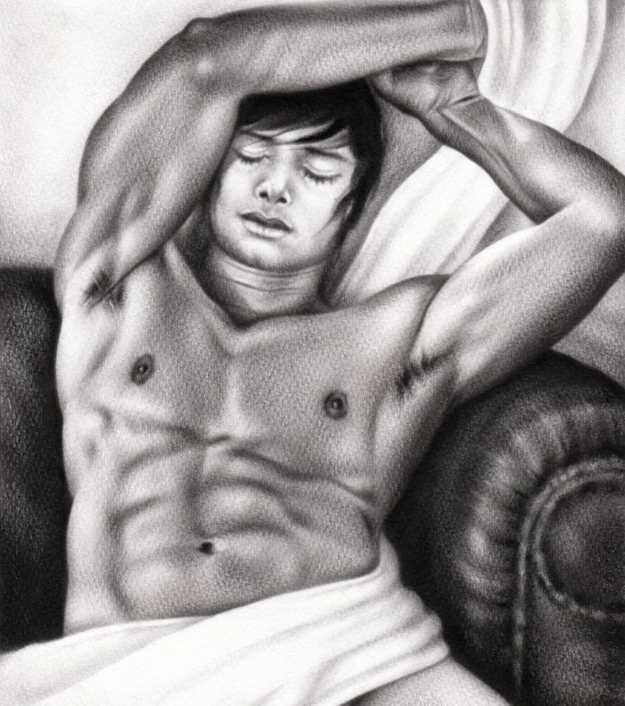 Beautiful men in the style of nude