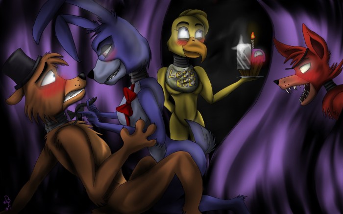 Bonnie and Foxy and Freddy