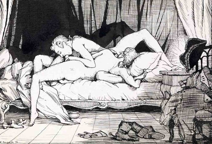 Erotic engravings Paul-Emil Bek