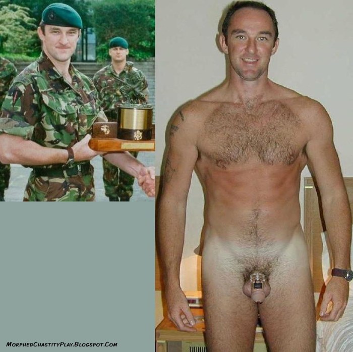Naked soldiers are conscripts