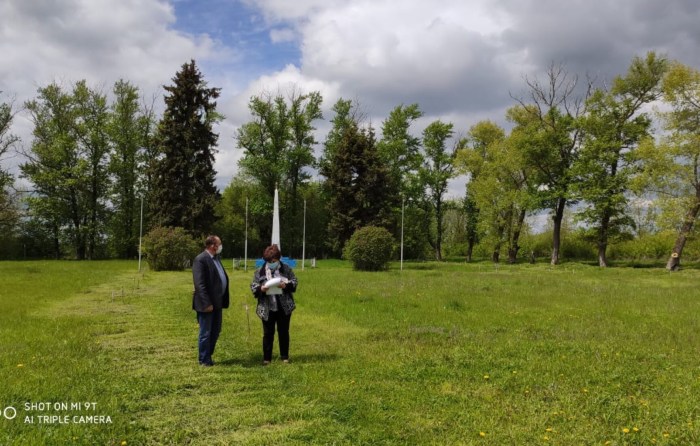 The sign of the city of Chern