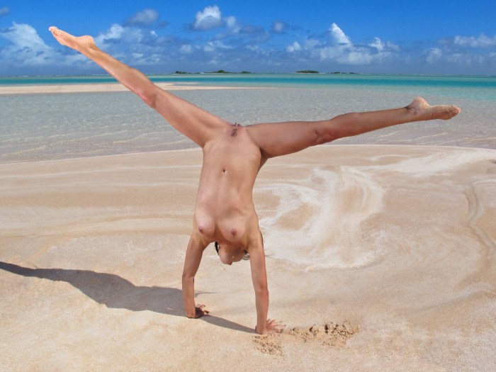 Naked young gymnasts