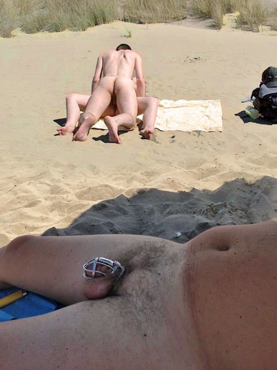Cuckold Husband on the Beach (72 photos) photo