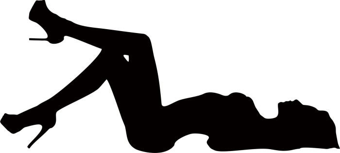 Cartoon girl on a motorcycle