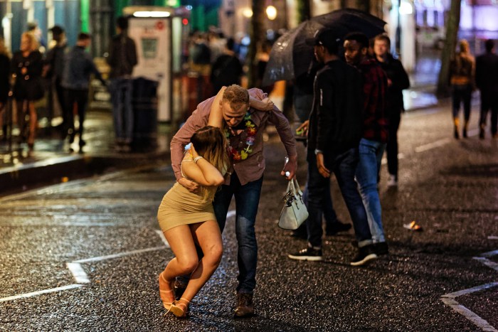 Drunk Japanese on the streets