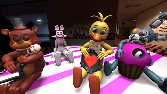 FNAF 2 of that Chika, Bonnie, Freddy and Mangle