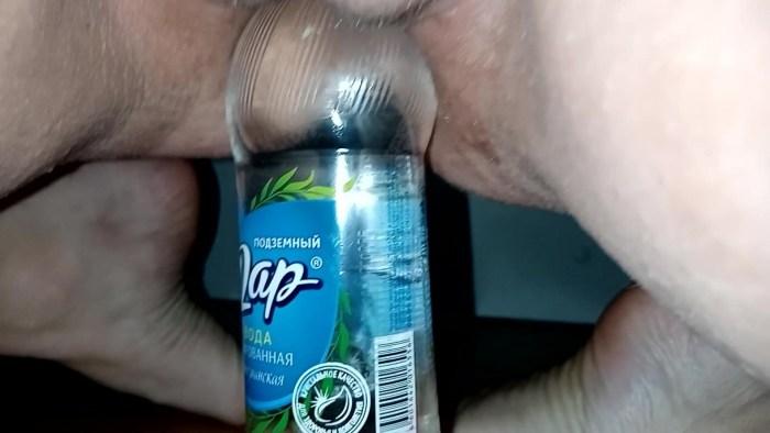 Champagne bottle in pussy