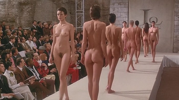 Fashion show with naked people