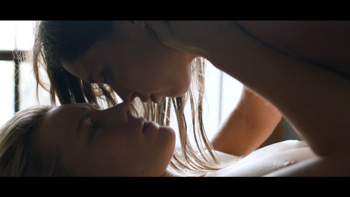 Erica Linder below her lips