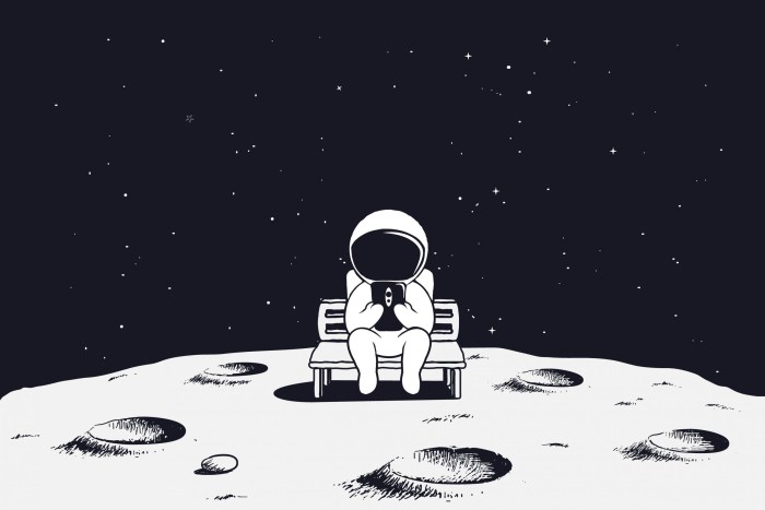 Cosmonaut on the moon