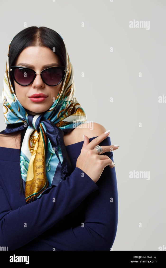 Orthodox women in scarves