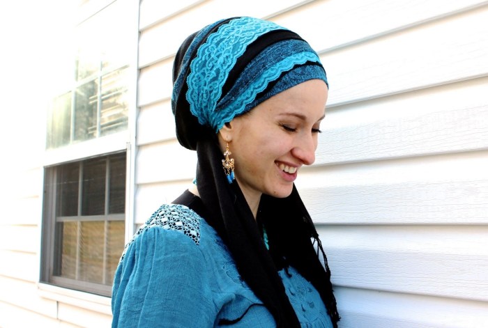 Young woman in a scarf