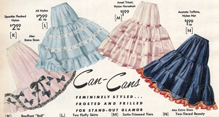 Taffeta skirt retro pattern