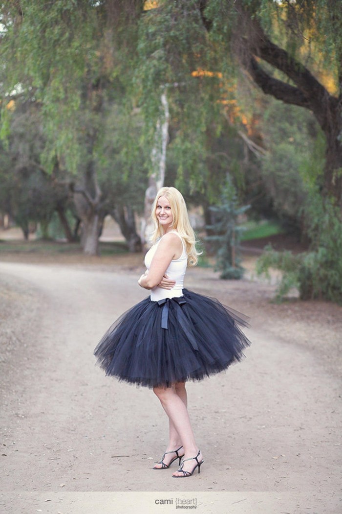 Black tulle skirt