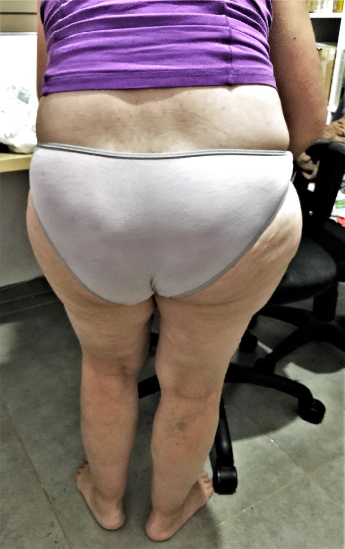 Wet panties of mature old women