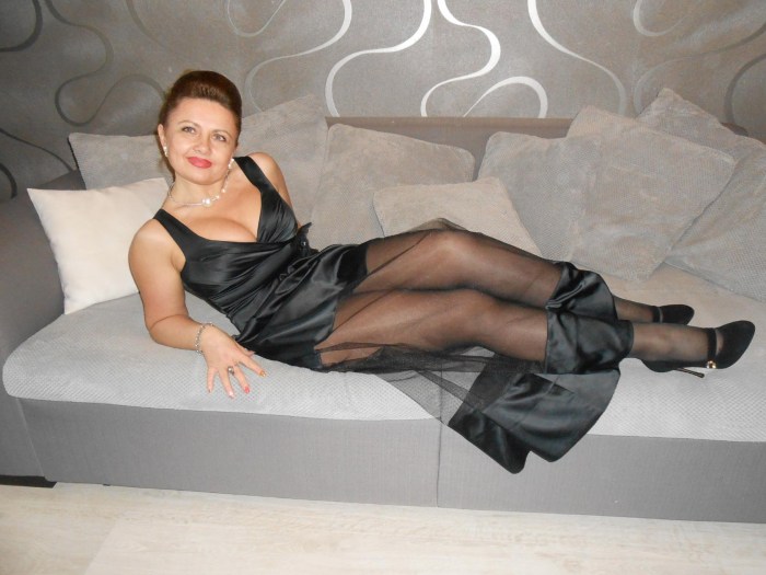 Elderly in stockings homemade