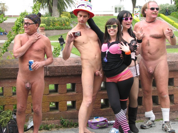 Naked men dressed women