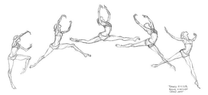 Drawing ballet poses