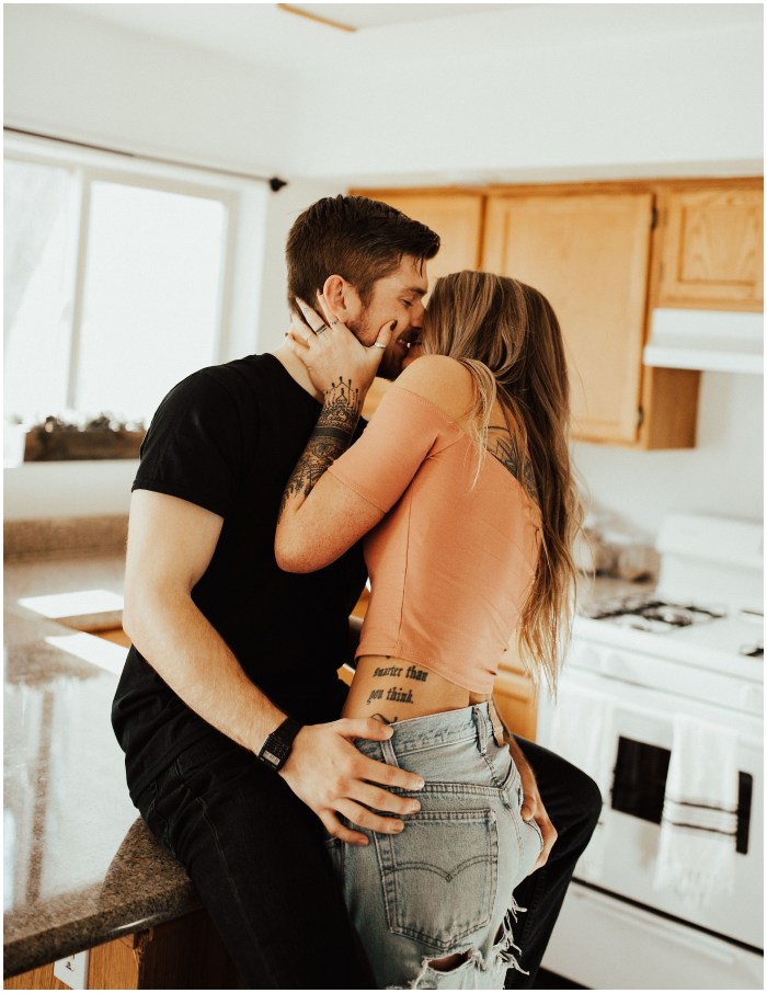 Secret kiss on Instagram