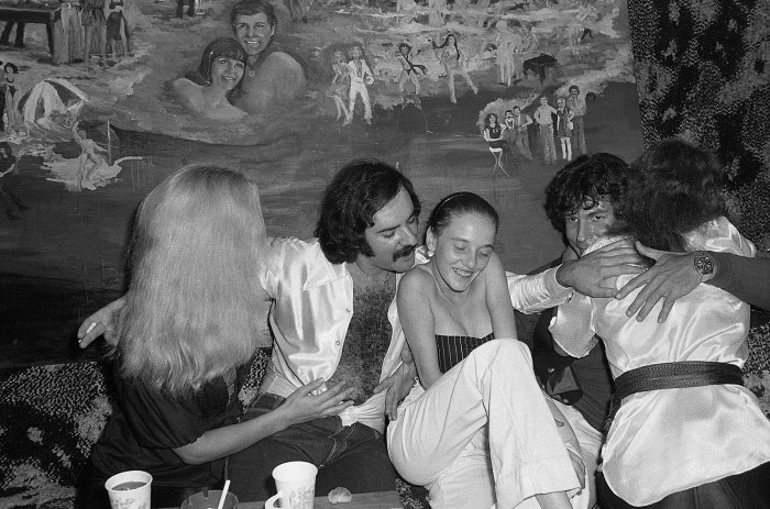 The face of an elderly woman in ecstasy