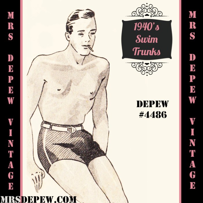 Soviet men in swimming trunks