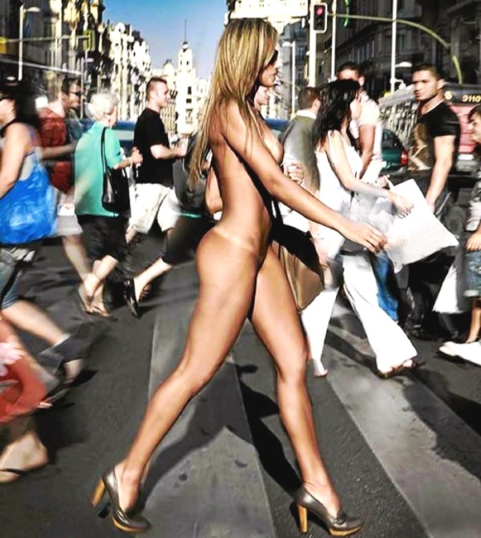 Naked celebrities in public
