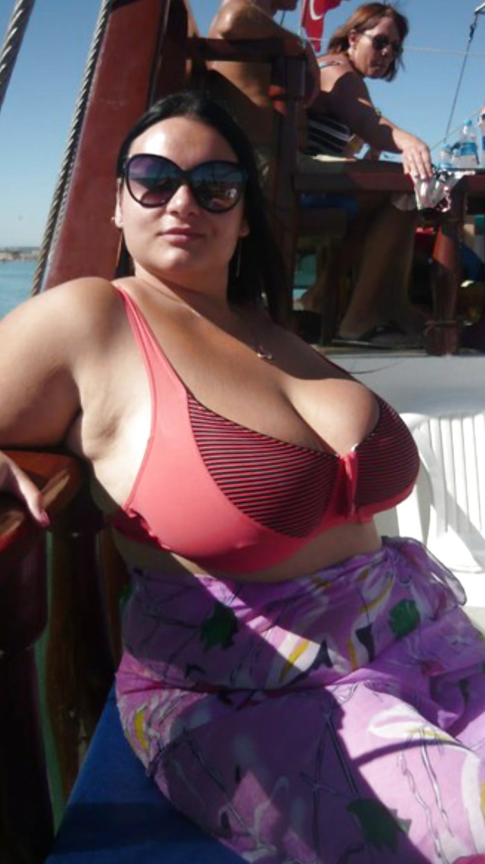 Chubby with huge tits
