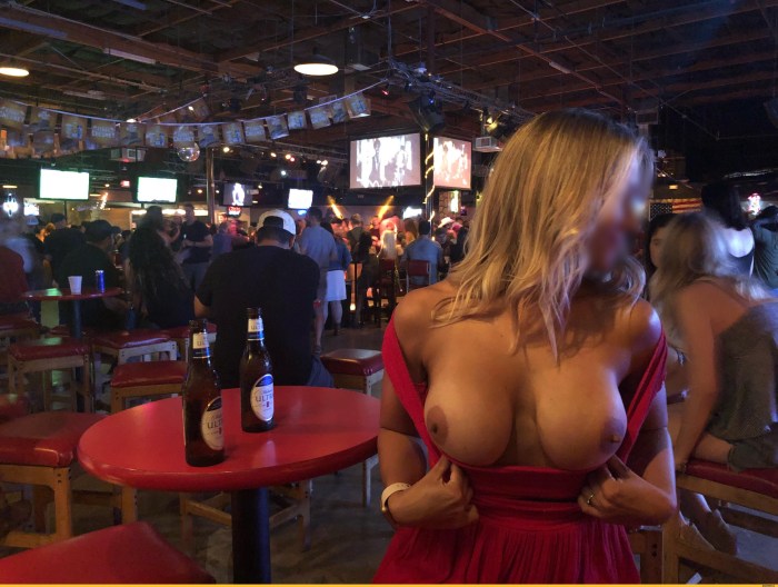 Big boobs at a party