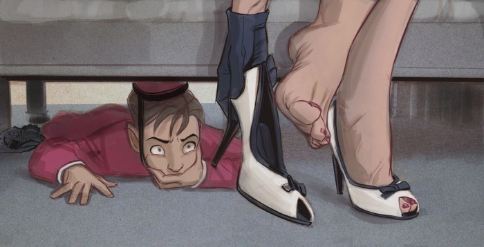 Footfetish is a young girl