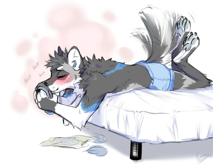 Furry wolves in shorts