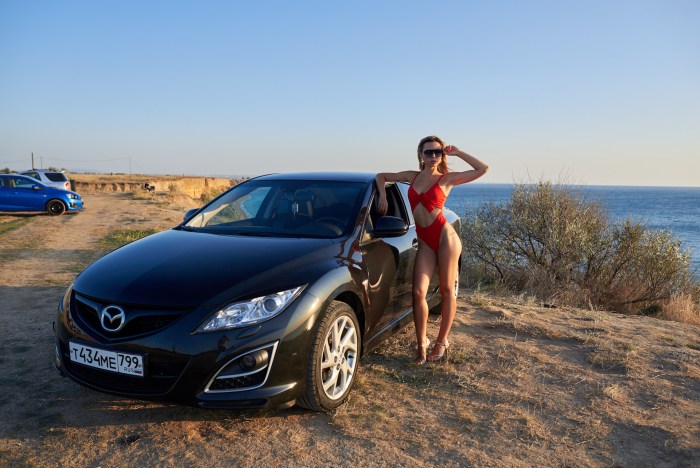 Mazda 6 photos with a girl