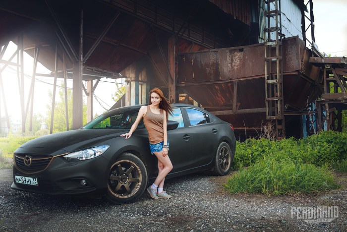 Mazda 3 and girl
