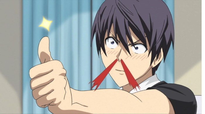 Anime blood from the nose girl