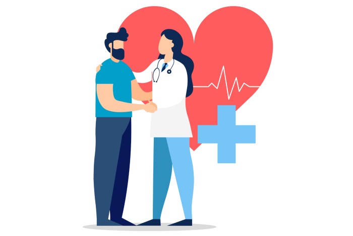 Doctor and patient vector