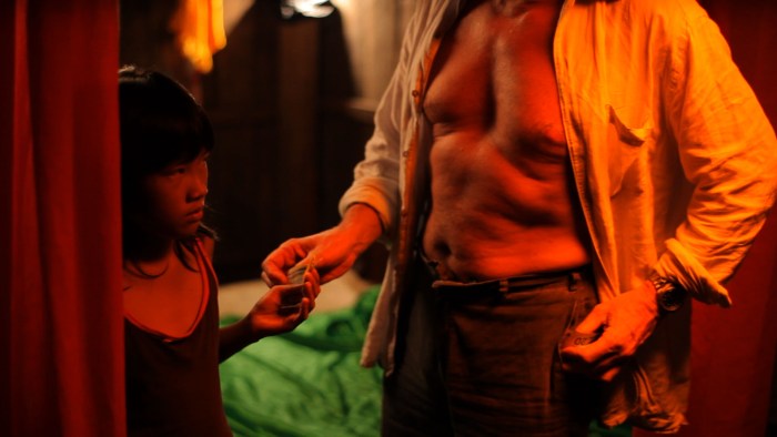 The woman arrived in the village