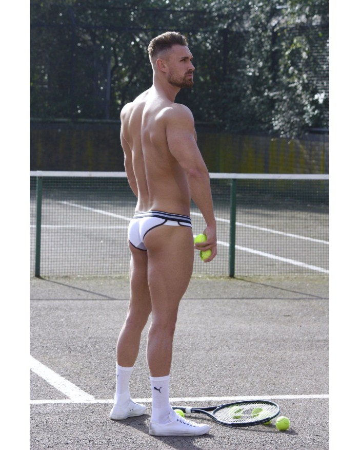 Cyclists in tight shorts