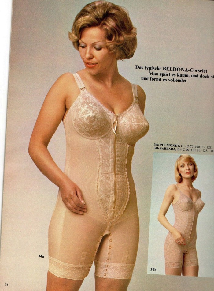 Elderly women in bras