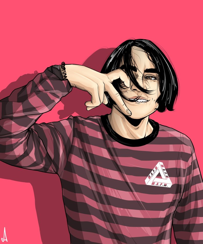 Sketches of guys with a pencil