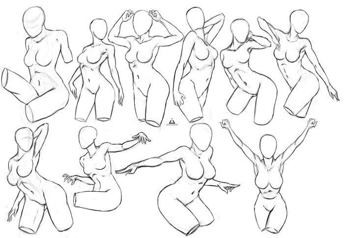 Pose for drawing female
