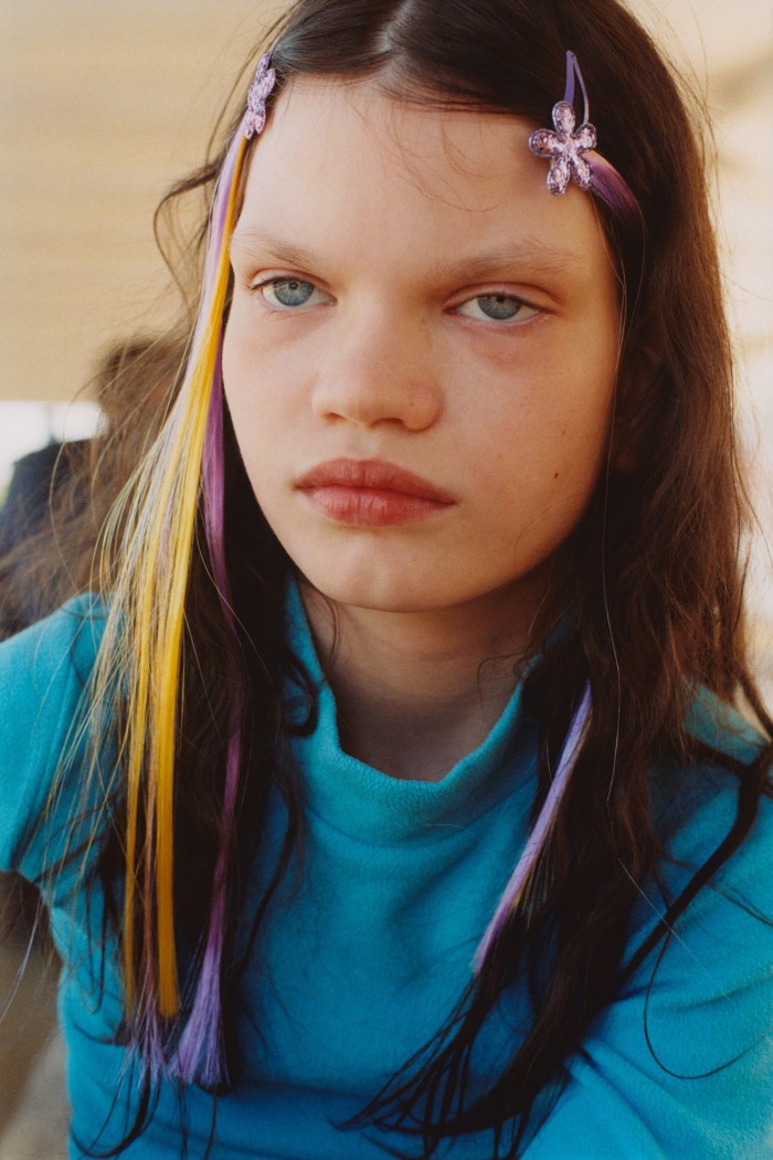 Little girls with long hair