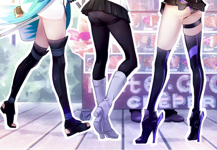 Women in kapron stockings