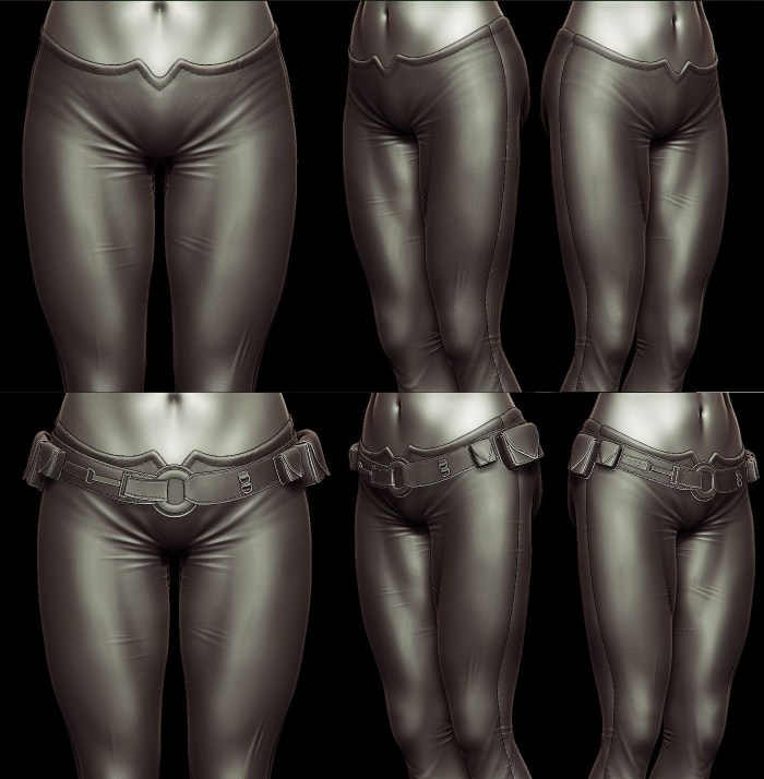 Girls in leggings without linen