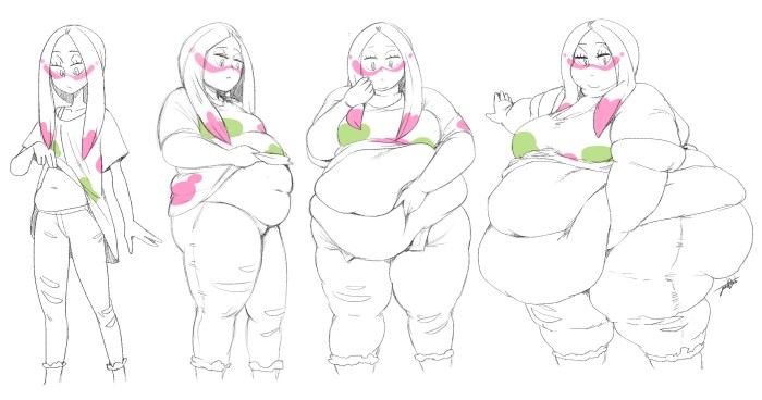 Weight Gain Fat Belly anime